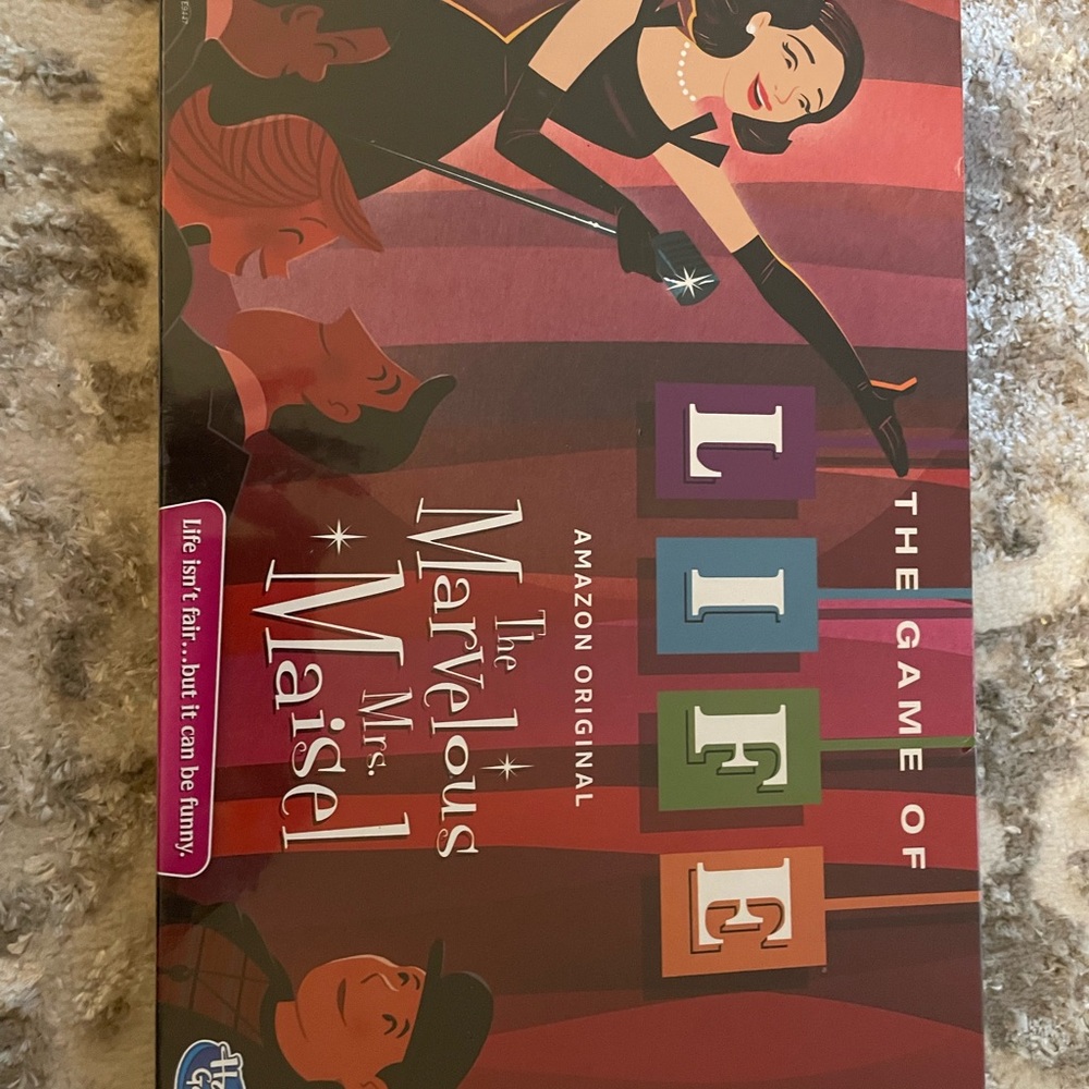 The Game of Life: The Marvelous Mrs. Maisel Edition" by Hasbro Sealed New in Box